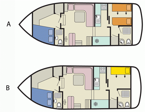 Piantina barca Corvette A e B